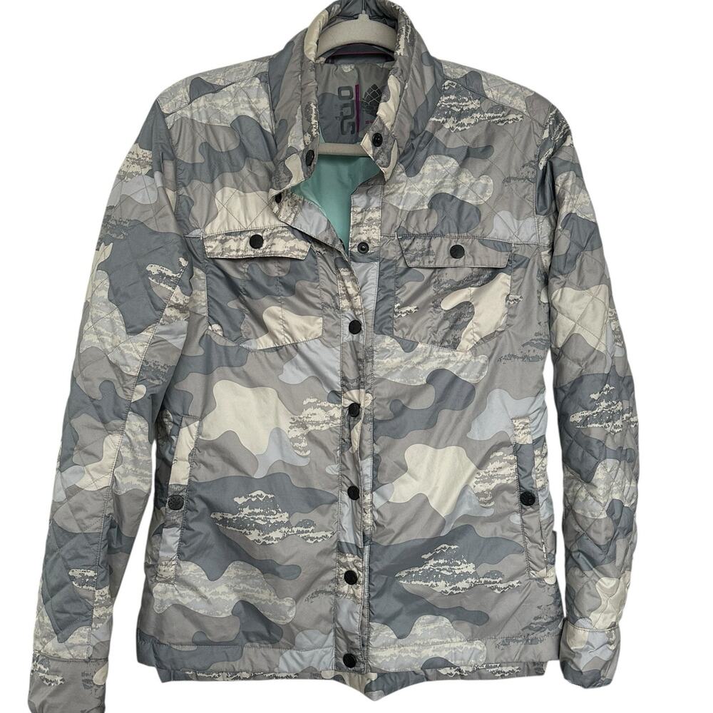 Stio Women's Gray Camo Quilted Puffer Jacket